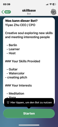 everyone makes the own bot to show the skills on a public webpagelink