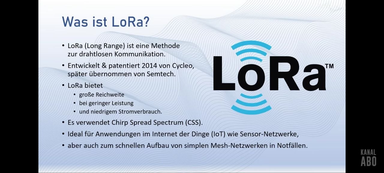 LORA Technik woher kam es plötzlich?